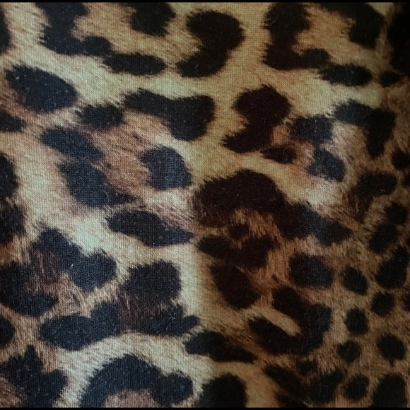 Nasty Gal Leopard Shirt Size 2 Womens Short Sleeve V Neck Plunging - Picture 11 of 11